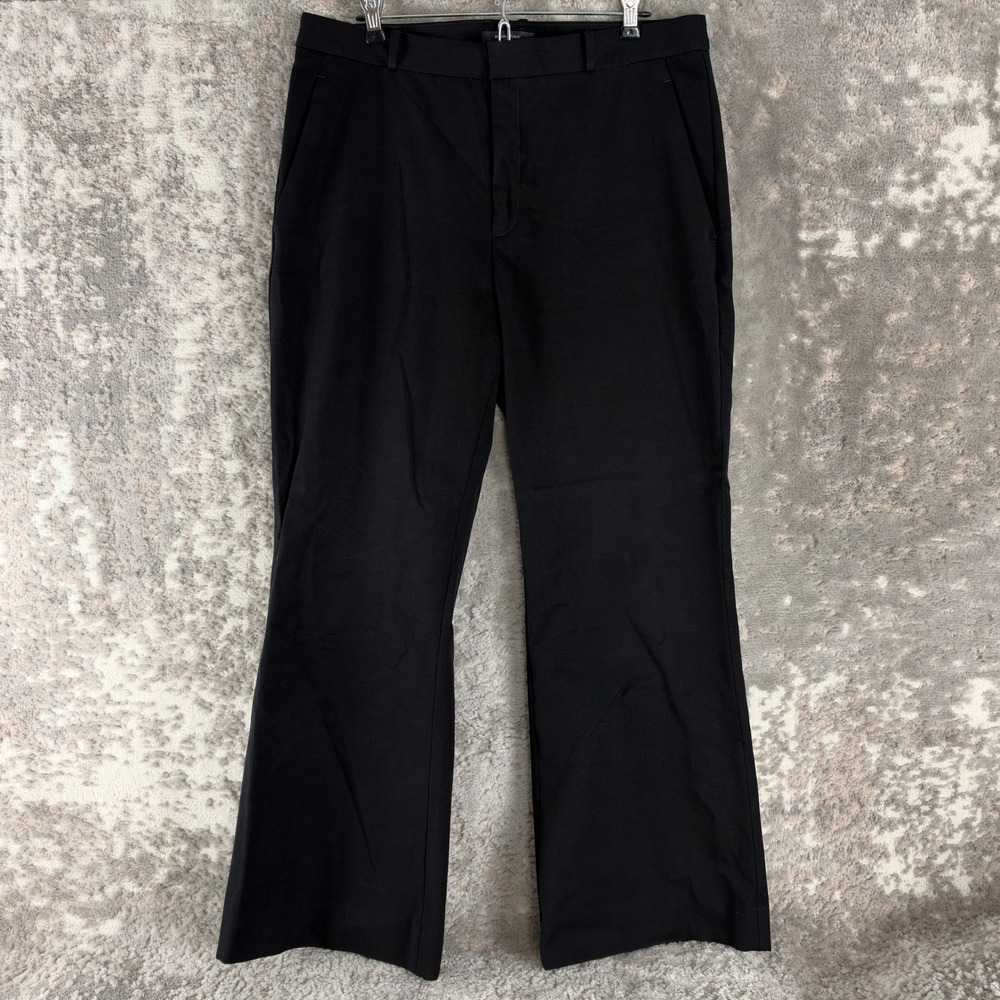 Banana Republic Size 14 Sloan High Rise Flare Dress Pants Black Women